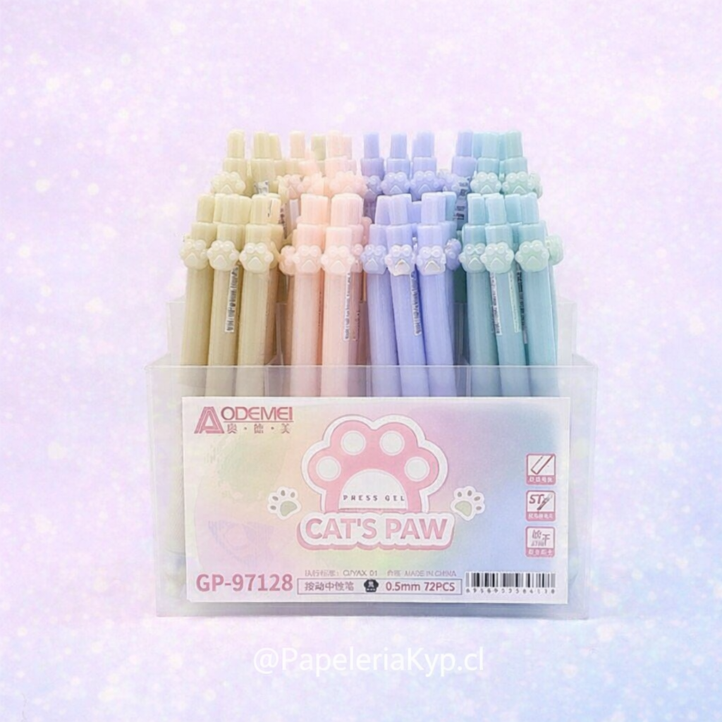 🐾 Lápiz Tinta Gel Patita de Gato ✨