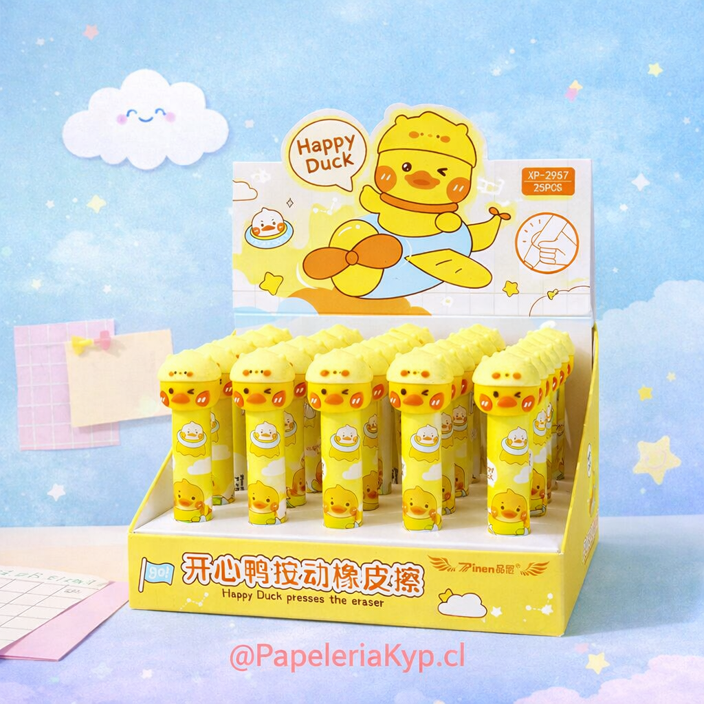 ✨ Borrador Retráctil Pollito Kawaii ✨